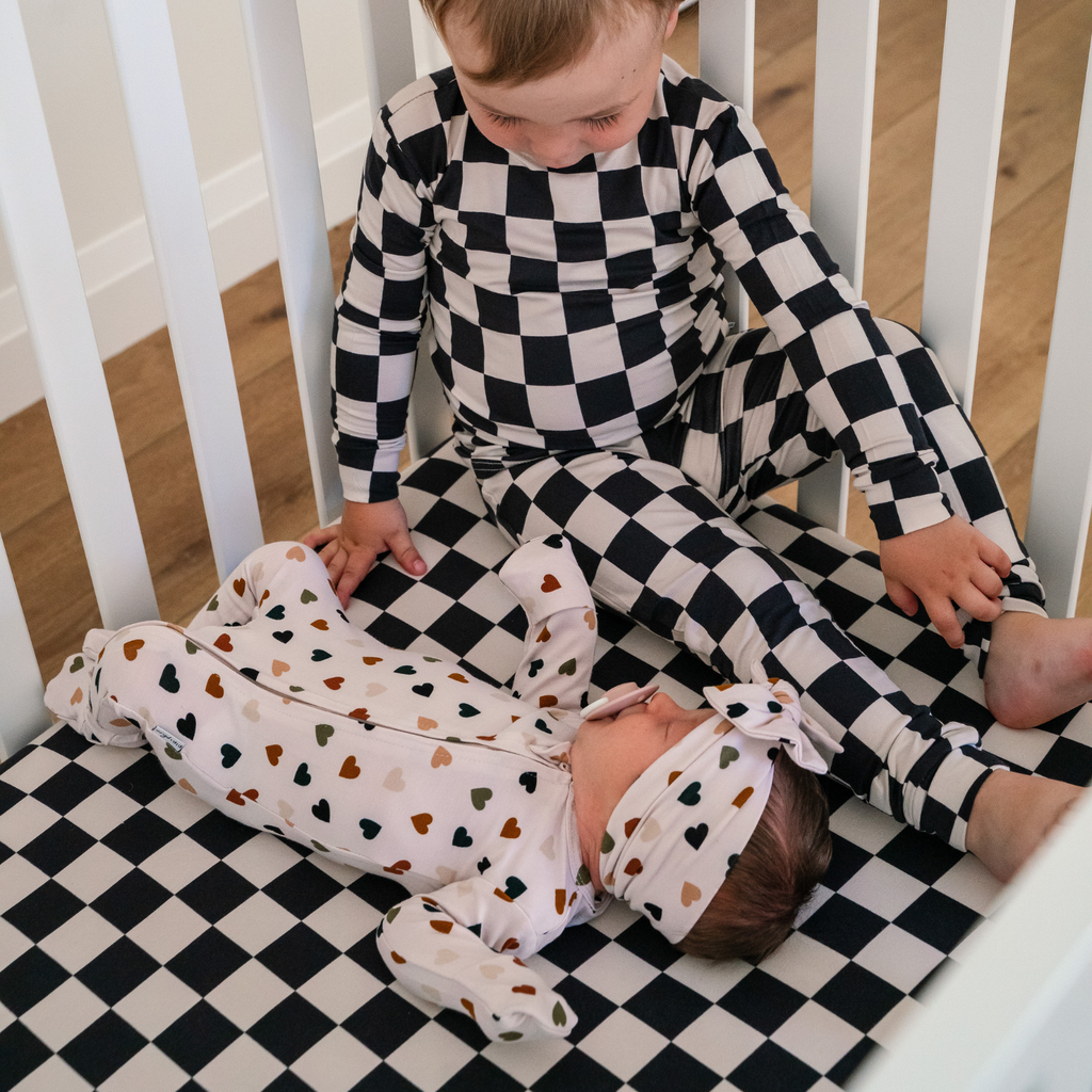 NR PIP + PHEE BAMBOO FOOTED SLEEPER | CARAMEL SMILEYS