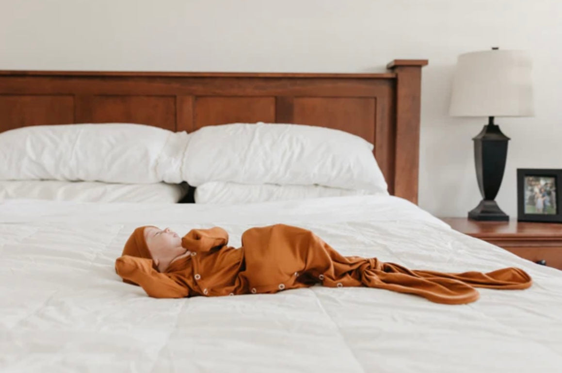 NR COPPER PEARL KNOTTED SLEEP GOWN | POWELL BURNT BROWN