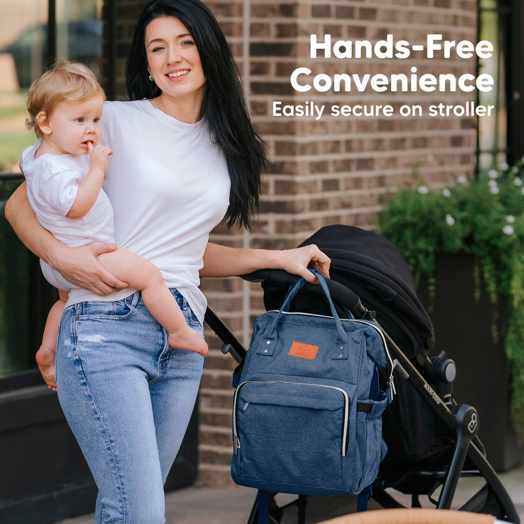 NR KEABABIES DIAPER BAG BACK PACK | STEEL BLUE