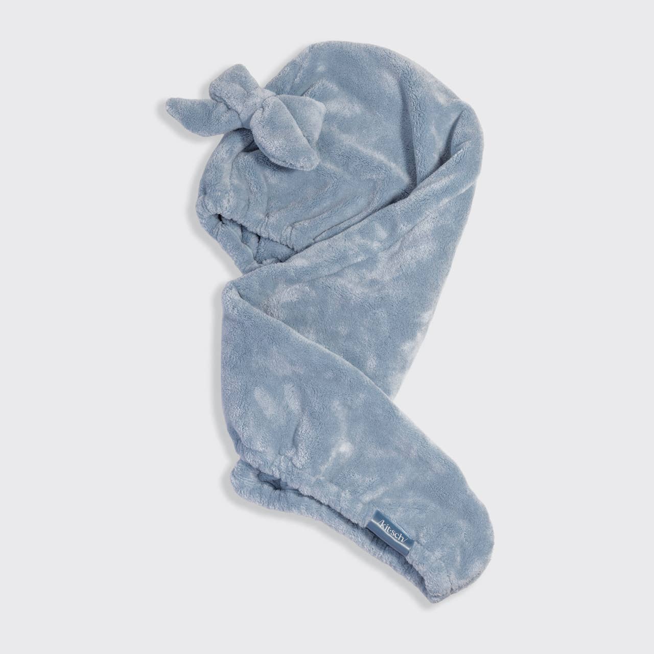 NR KITSCH PLUSH MICROFIBRE HAIR TOWEL TURBAN | COASTAL BLUE
