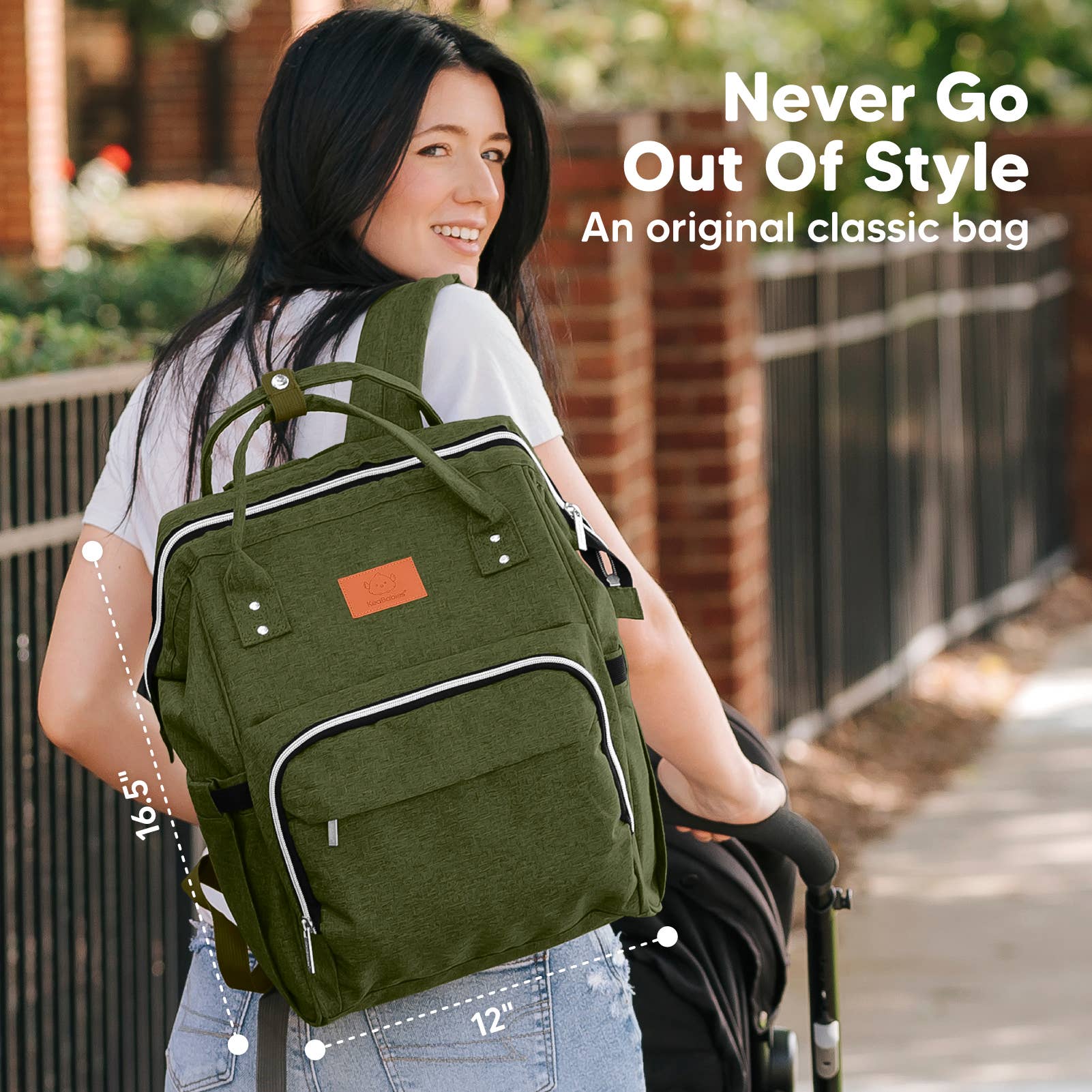 NR KEABABIES DIAPER BAG BACK PACK | OLIVE