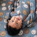 NR PIP + PHEE BAMBOO FOOTED SLEEPER | BROWN SMILEY