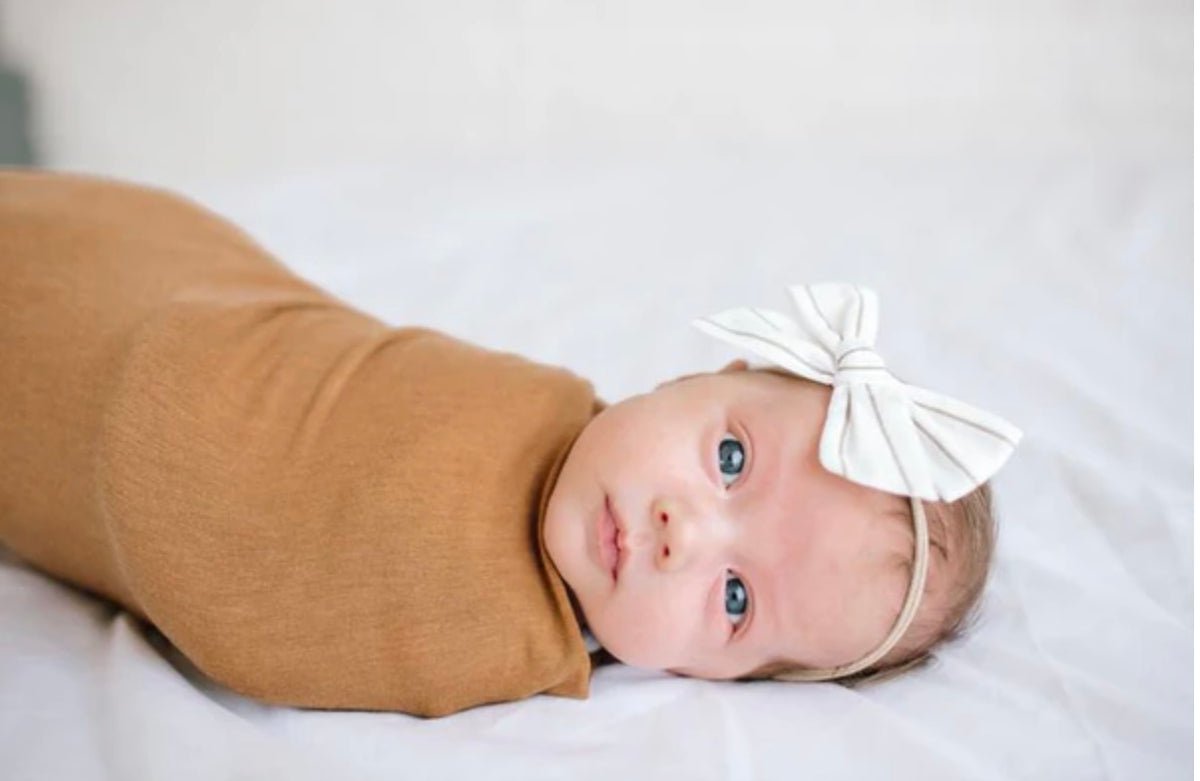 NR COPPER PEARL SWADDLE BLANKET | CAMEL
